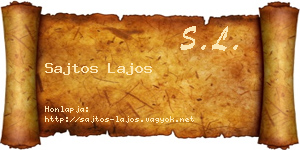 Sajtos Lajos névjegykártya